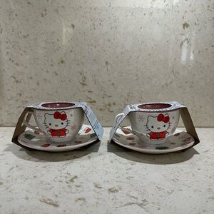 Hello Kitty x Sanrio Christmas 2024 Snowflake Ceramic Teacup & Saucer Set *BNWT*